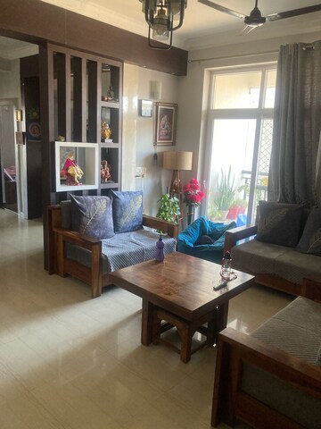 Living Room in 3 BHK Apartment at Crossing Republik, Crossing Republic – for Sale