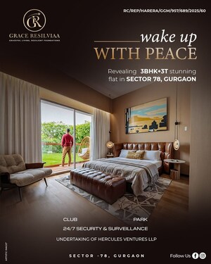 Bedroom in 3 BHK Apartment at Grace Resilviaa, Sector 78 – for Sale