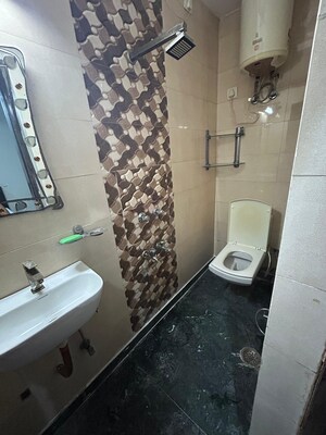 Bathroom in 3 BHK Builder Floor at Sukhdev Vihar – for Rent