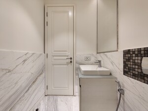 Bathroom in 1 BHK Apartment at Bhartiya Leela Residences, Thanisandra Main Road – for Rent