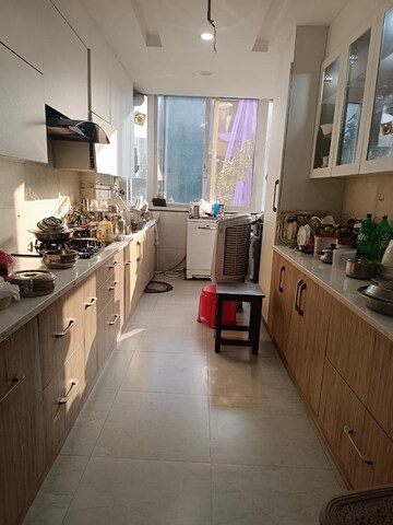 Kitchen in 3 BHK Builder Floor at Sushant Lok I – for Rent