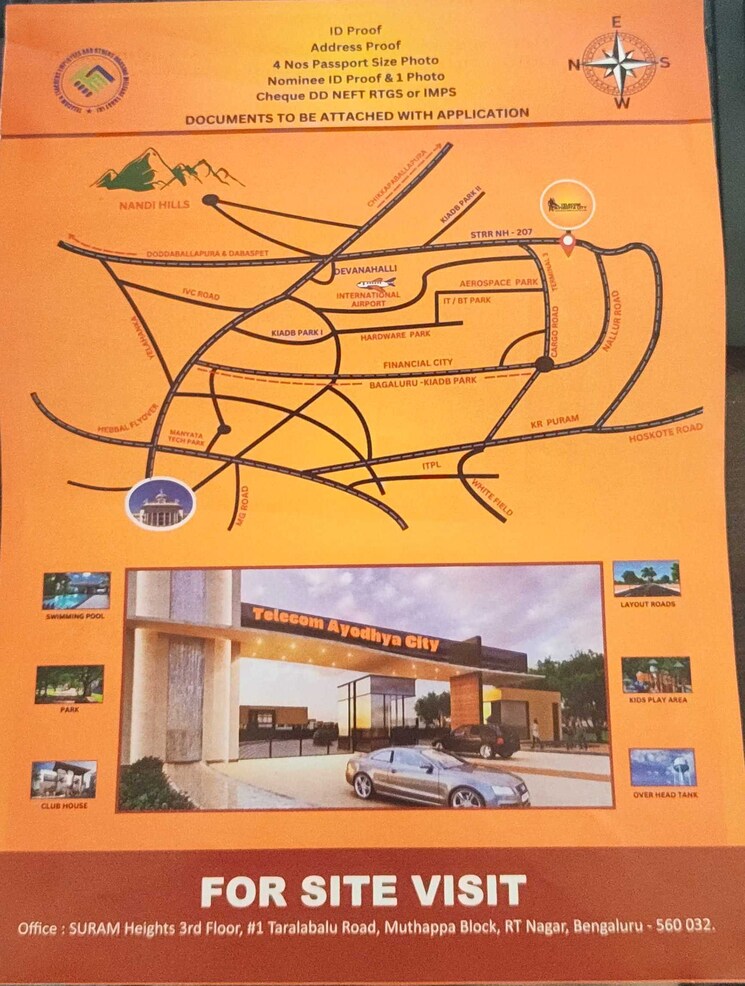 Map Location, devanahalli  1200 Sq.Ft. Plot In Devanahalli Bangalore 9487534