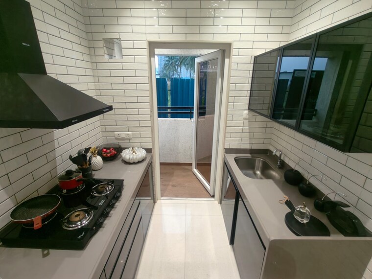 Kitchen, yes-palm-riveria 1 Bedroom 492 Sq.Ft. Apartment In Mumbra Thane 9487661