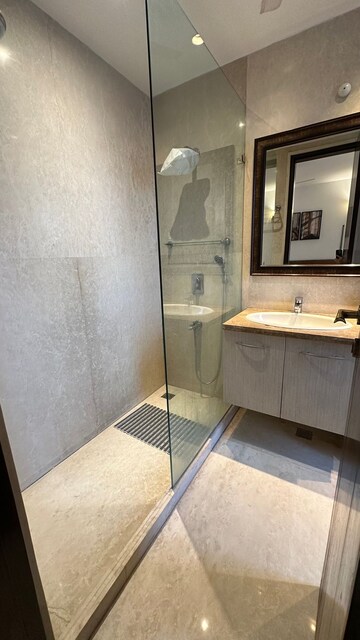 Bathroom in 3 BHK Apartment at Defence Colony – for Rent