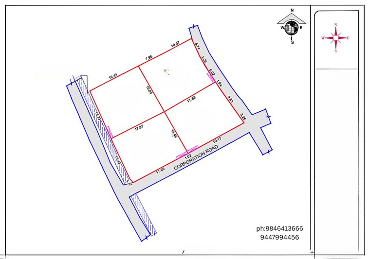 Map Location, west fort  3049 Sq.Ft. Plot In West Fort Thrissur 9488784
