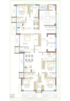 Floor Plan in 3 BHK Apartment at Amrut Meraki, Shivaji Park – for Sale