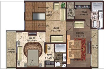 Floor Plan in 3 BHK Villa at Amrapali Leisure Valley, Tech Zone 4 Greater Noida – for Sale