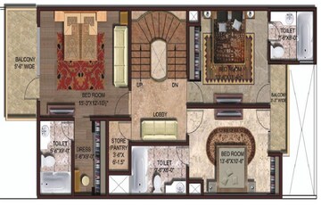 Living Room in 4 BHK Villa at Amrapali Leisure Valley, Tech Zone 4 Greater Noida – for Sale