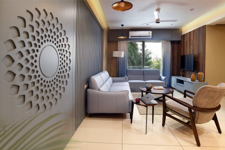 Living Room, raunak-unnathi-woods-supreme 2 Bedroom 650 Sq.Ft. Apartment In Ghodbunder Road Thane 9489965