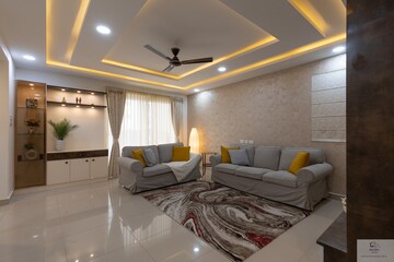 Living Room in 4 BHK Apartment at Golf Edge, Gachibowli – for Sale