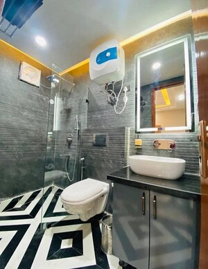 Bathroom in 1 BHK Builder Floor at Chattarpur – for Rent