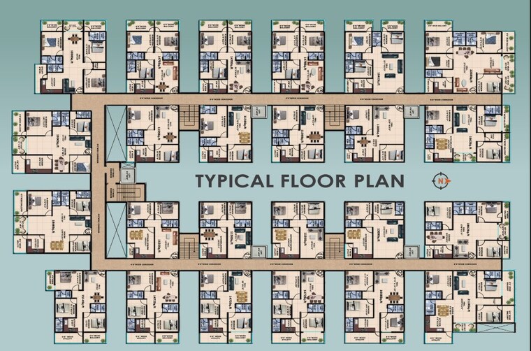 Floor Plan, endeco-ts-heights 3 Bedroom 1830 Sq.Ft. Apartment In Moti Nagar Hyderabad 9491017