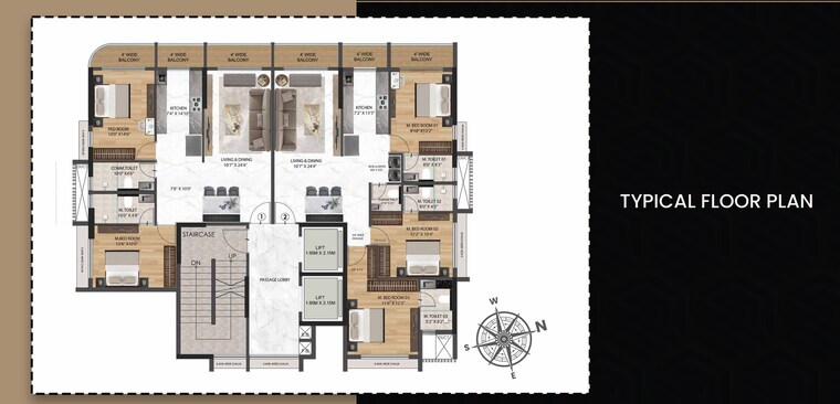 Floor Plan, dadar east 2 Bedroom 985 Sq.Ft. Apartment In Dadar East Mumbai 9491027