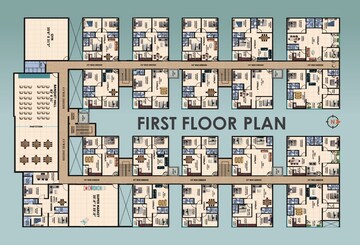 Floor Plan in 3 BHK Apartment at Endeco TS Heights, Moti Nagar – for Sale