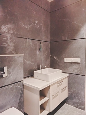 Bathroom in 3 BHK Builder Floor at DLF Atria, Dlf Phase ii – for Rent