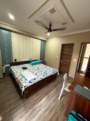 Bedroom in 1.5 BHK Builder Floor at Sector 55 – for Rent