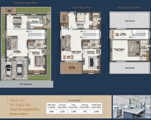Floor Plan in 3 BHK Villa at Bachupally – for Sale