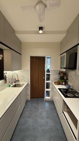 Kitchen in 2 BHK Apartment at LnT Realty Crescent Bay, Parel – for Rent