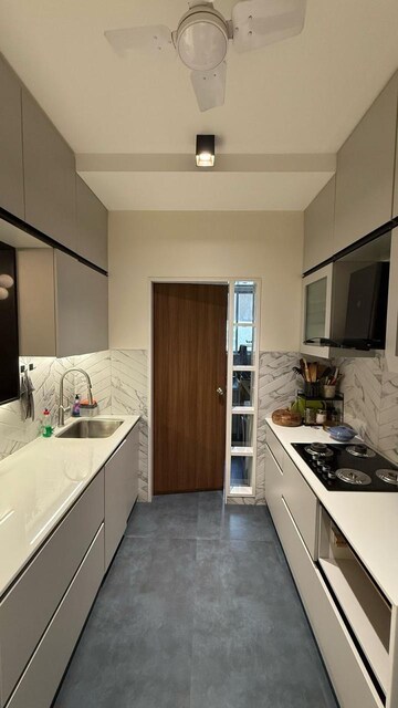 Kitchen in 2 BHK Apartment at LnT Realty Crescent Bay, Parel – for Rent