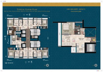 Floor Plan in 1 BHK Apartment at Orion Heights, Kandivali West – for Sale
