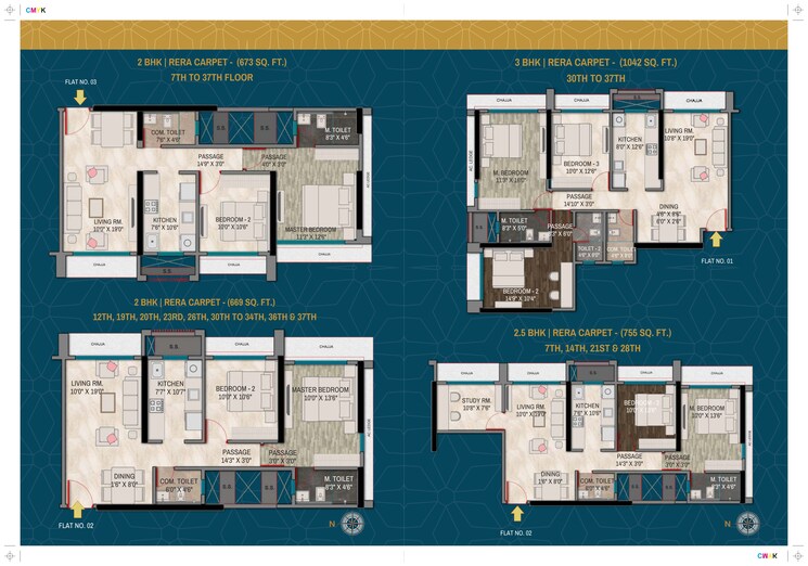 Floor Plan, orion-heights 2 Bedroom 669 Sq.Ft. Apartment In Kandivali West Mumbai 9493026