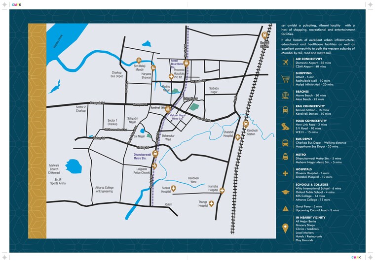 Map Location, orion-heights 2 Bedroom 673 Sq.Ft. Apartment In Kandivali West Mumbai 9493047