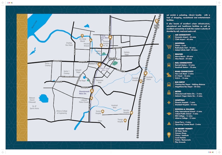 Map Location, orion-heights 3 Bedroom 755 Sq.Ft. Apartment In Kandivali West Mumbai 9493077