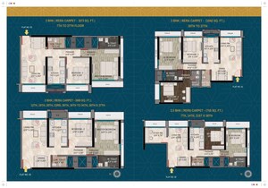 Floor Plan in 3 BHK Apartment at Orion Heights, Kandivali West – for Sale