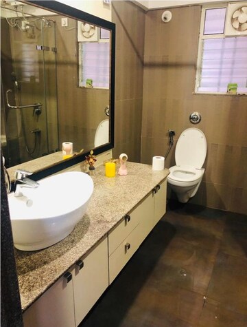 Bathroom in 3 BHK Apartment at Gera Trinity Towers, Kharadi – for Rent
