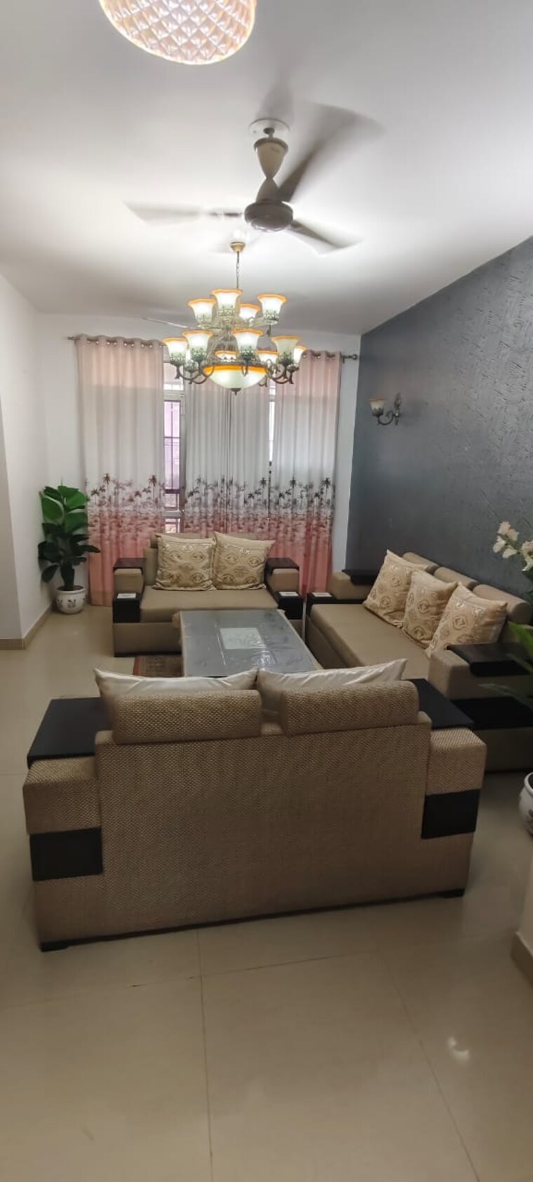 Living Room, piyush-heights 3 Bedroom 1576 Sq.Ft. Apartment In Sector 89 Faridabad 9493388