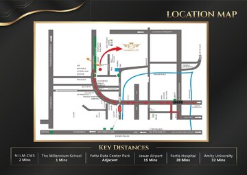  Co-working Space – Map Location View at Knowledge Park V Greater Noida - for Sale