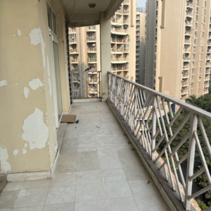 Balcony in 3 BHK Apartment at Amrapali Eden Park, Sector 51 – for Rent