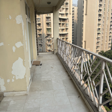 Balcony in 3 BHK Apartment at Amrapali Eden Park, Sector 51 – for Rent