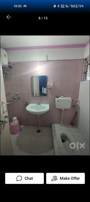 Bathroom in 2 BHK Apartment at Saraswati Apartments, Gomti Nagar – for Rent