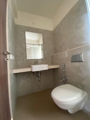 Bathroom in 2 BHK Apartment at L & T Seawoods Residences Phase 1 Part A, Seawoods – for Rent