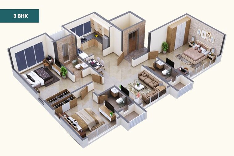 Floor Plan, natu-9-bhalchandra 3 Bedroom 1005 Sq.Ft. Apartment In Dadar East Mumbai 9494940