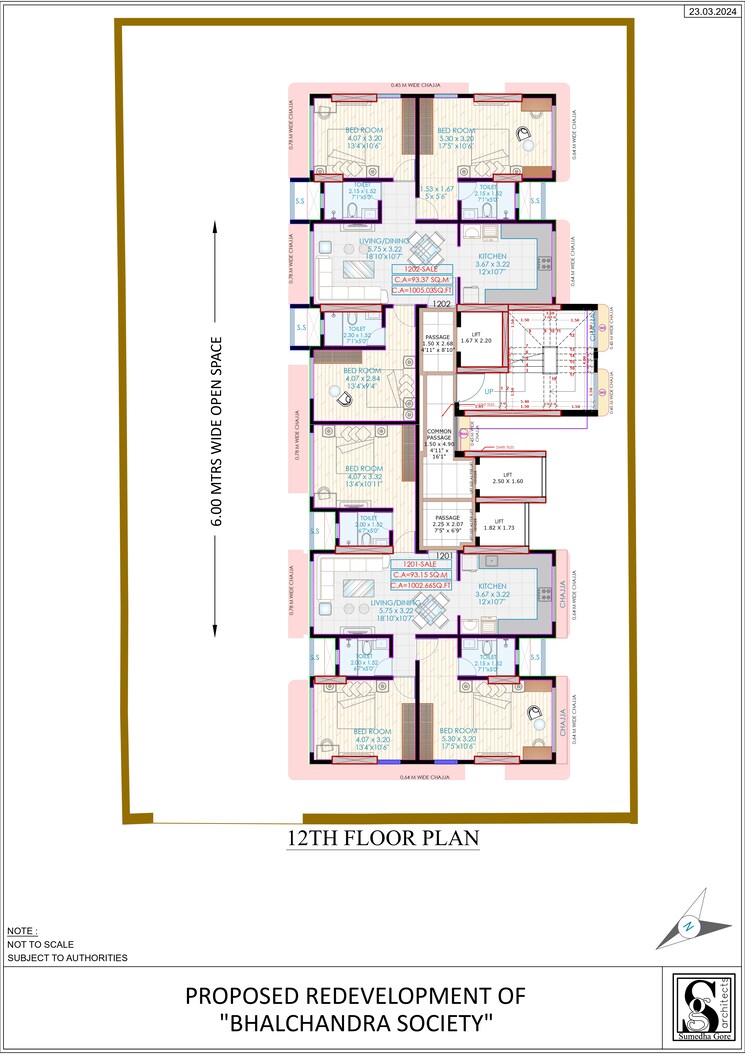 Floor Plan, natu-9-bhalchandra 3 Bedroom 1005 Sq.Ft. Apartment In Dadar East Mumbai 9494940