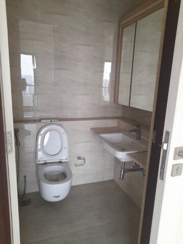 Bathroom in 3 BHK Apartment at Adani Ten BKC, Bandra East – for Rent