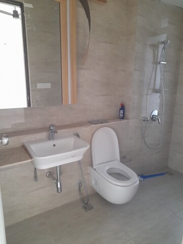 Bathroom in 3 BHK Apartment at Adani Ten BKC, Bandra East – for Rent