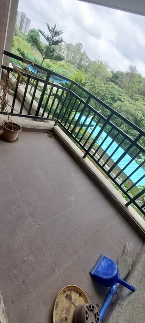 Balcony in 2 BHK Apartment at Majestique Landmark Miami, Dhayari – for Rent