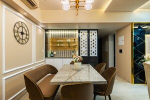 Dining area in 4 BHK Villa at Rajvilas Hawa Mahal Chs, Manpada – for Rent