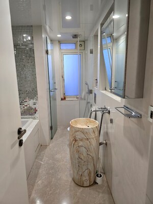 Bathroom in 3 BHK Apartment at Lodha Fiorenza, Goregaon East – for Rent