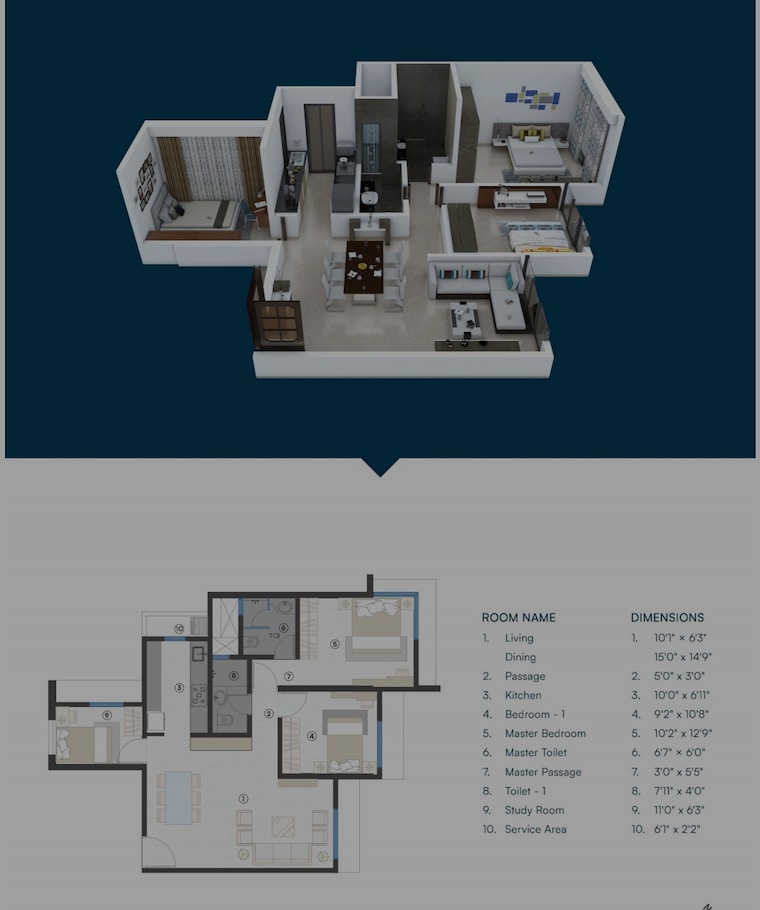 Floor Plan, bandra east 2 Bedroom 657 Sq.Ft. Apartment In Bandra East Mumbai 9495523