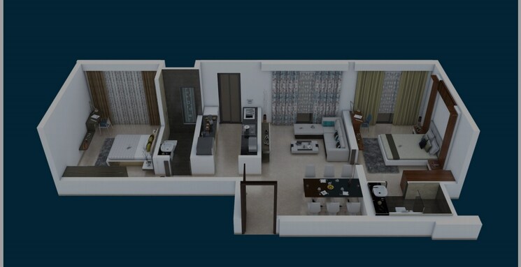 Floor Plan, bandra east 2 Bedroom 657 Sq.Ft. Apartment In Bandra East Mumbai 9495523