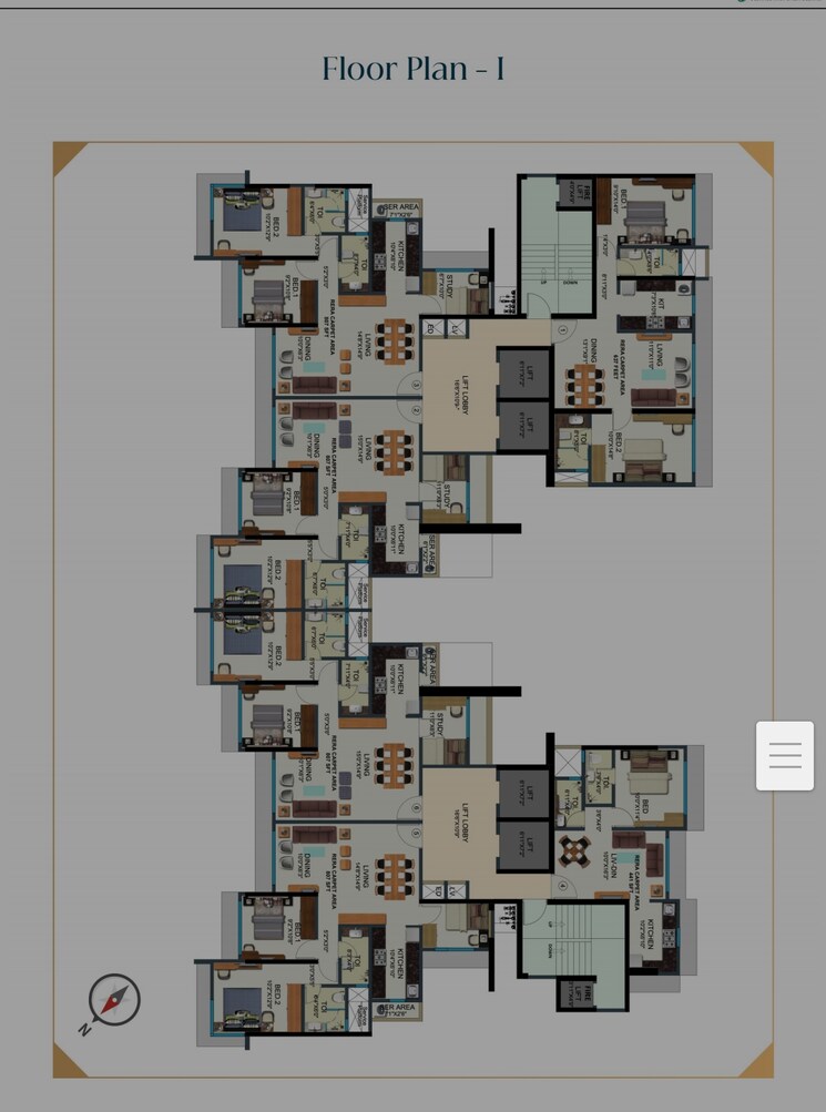 Floor Plan, bandra east 2 Bedroom 657 Sq.Ft. Apartment In Bandra East Mumbai 9495523