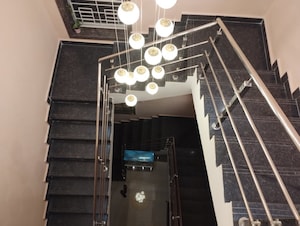 Staircase in 4 BHK Villa at APR Mukka Praveens Signator, Mallampet – for Sale