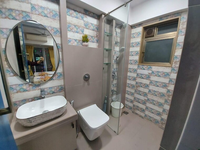 Living Room, concrete-sai-samast 2 Bedroom 724 Sq.Ft. Apartment In Chembur Mumbai 9495570