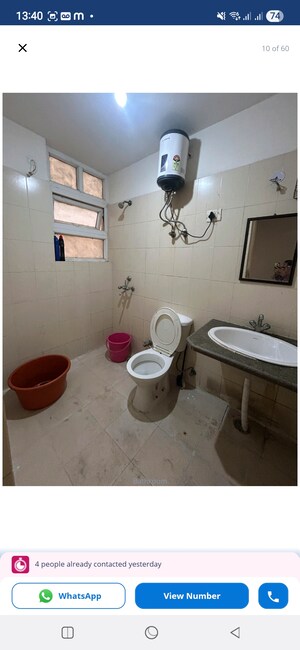 Bathroom in 3 BHK Apartment at KLJ Greens, Sector 77 – for Rent