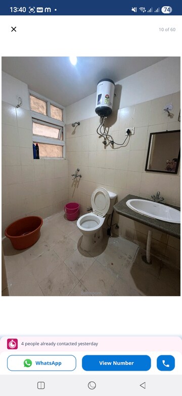 Bathroom in 3 BHK Apartment at KLJ Greens, Sector 77 – for Rent