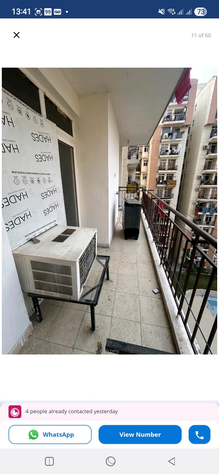 Balcony, klj-greens 3 Bedroom 1388 Sq.Ft. Apartment In Sector 77 Faridabad 9495593